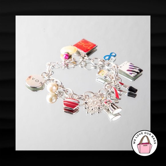 Avon Jewelry - LIMITED EDITION AVON 125 YEAR CHARM MIX DRESS MAKEUP RIBBON PEARL CHARM BRACELET